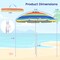 Costway 6.5 FT Patio Beach Umbrella Sun Shade Tilt Aluminum Sports Portable Carry Bag Multicolor/Blue/Turquoise/Beige